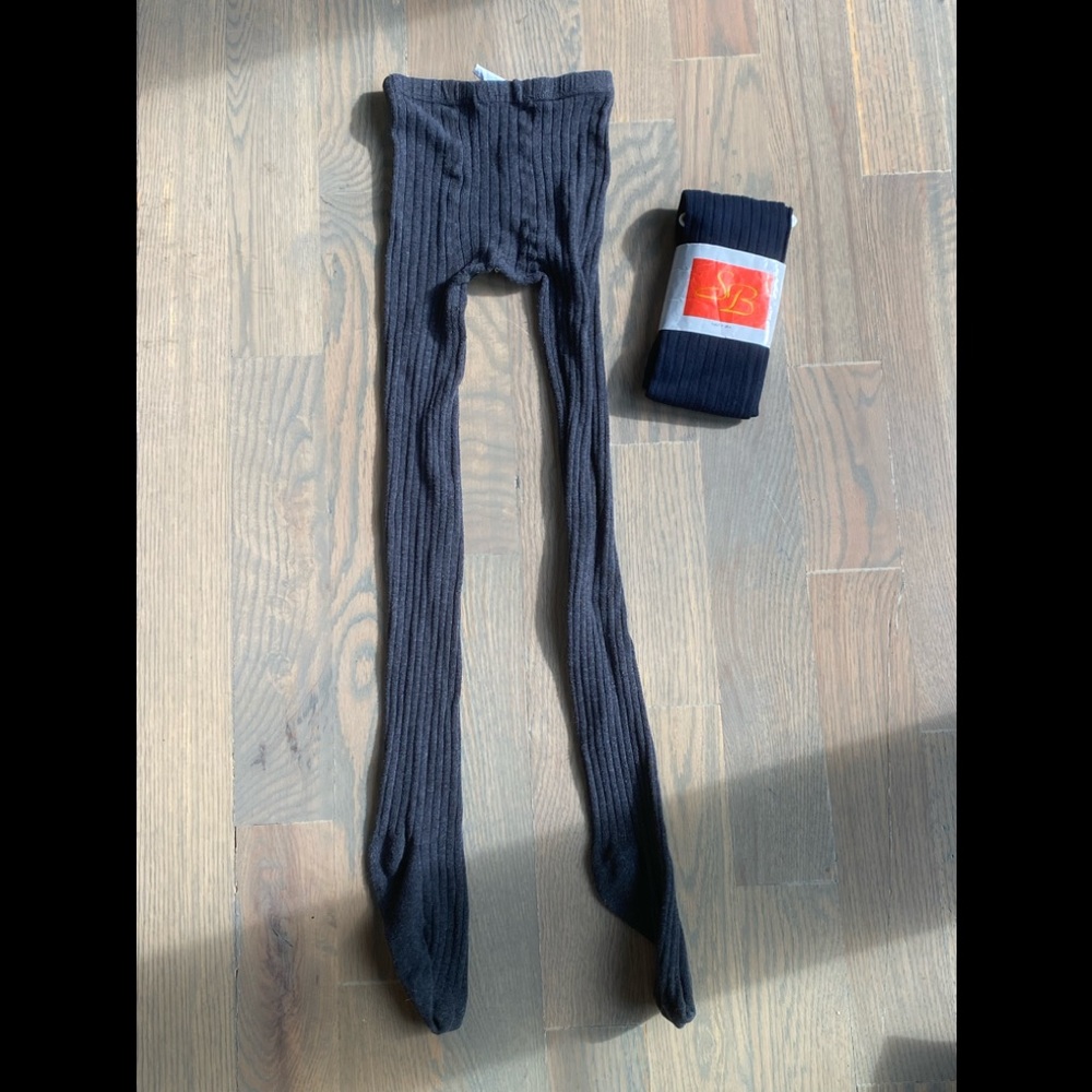 2 pairs girl tights size 11-12 y